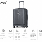 Verage Rome Monti Pp Trolley 4W Spcs  20" All With Front Pocket-Dark Grey MS Department Store Oman