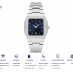 Ferro Women's Stainless Steel Analog Watch with Blue Square Dial & Date Display MS Department Store Oman