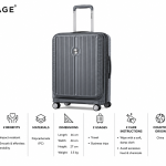 Verage Rome Monti Pp Trolley 4W Spcs  24" All With Front Pocket-Dark Grey MS Department Store Oman