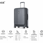 Verage Rome Monti Pp Trolley 4W Spcs  29" All With Front Pocket-Dark Grey MS Department Store Oman