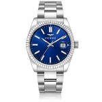 Ferro Men’s Stainless Steel Blue Dial Day-Date Analog Wrist Watch MS Department Store Oman