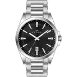 Ferro Women's Stainless Steel Analog Watch with Black Dial & Date Display MS Department Store Oman