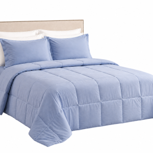 Bedsheet 3Pc Set  160X260Cm Sky Blue  MS Department Store Oman