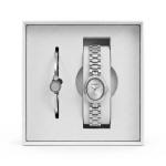 Ceshdun Women’S Silver Tone Oval Quartz Watch Set With Minimal Dial & Elegant Bracelet MS Department Store Oman