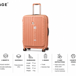 Verage Rome Monti Pp Trolley 4W Spcs  29" All With Front Pocket-Orange MS Department Store Oman