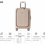 Verage Rome Monti Pp Trolley 4W   24" All With Front Pocket-Champagne MS Department Store Oman