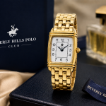 Beverly Hills Polo Club Gold-Tone Rectangular Link Watch MS Department Store Oman