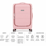 Antler Sofia Pp 4W Trolley S   Cabin With Front Pocket 30" - Peach MS Department Store Oman