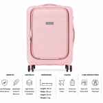 Antler Sofia Pp 4W Trolley S   Cabin With Front Pocket 25" - Peach MS Department Store Oman