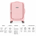 Antler Sofia Pp 4W Trolley S   Cabin With Front Pocket 20" - Peach MS Department Store Oman
