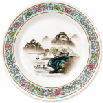 Decorative Landscape Painted Ceramic Display Plate MS Department Store Oman