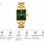 Daniel Klein Women'S Gold-Tone Square Green Dial Analog Wrist Watch MS Department Store Oman