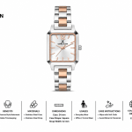 Daniel Klein Women'S Two-Tone Stainless Steel Square Analog Wrist Watch – Silver & Rose Gold MS Department Store Oman