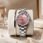 Ceshdun Women Analog Watch Pink Sunray Dial W\Br- Silver MS Department Store Oman