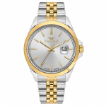 Ferro Women's Two-Tone Stainless Steel Analog Watch with Date Display – Silver Dial MS Department Store Oman