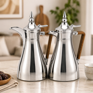 REGAL1.0Ltr. + 1.0Ltr. Deluxe Vacuum Flask Set [L-
Coffee + Silver] MS Department Store Oman