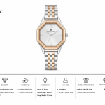 Daniel Klein Women'S Two-Tone Octagonal Analog Stainless Steel Wrist Watch – Silver Dial MS Department Store Oman