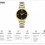 Lee Cooper Women'S Watches Analog Black Dial With Two-Toned Stainless Steel Band MS Department Store Oman