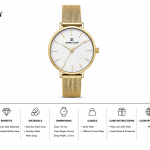Daniel Klein Women'S Gold Mesh Strap Analog Watch With White Minimalist Dial MS Department Store Oman