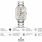 Sveston Erika Women’s Rectangular Analog Wristwatch with Metal Bracelet MS Department Store Oman