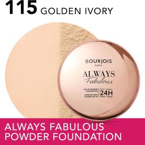 Bourjois Always Fabulous Compact Foundation Shade 115  (Golden Ivory) MS Department Store Oman
