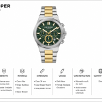 Lee Cooper Gauthier Multifunction Green Dial Two Tone Watch MS Department Store Oman