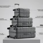 Prince Pp Trolley 3Pcs Set -20-28-32" Grey MS Department Store Oman