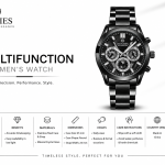 Homies Men’S Multifunction Black-Tone Stainless Steel Watch MSDepartment Store Oman