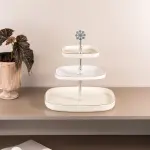 Otantik 3 Layer Stand From Mirral Grey + Silver MS Department Store Oman