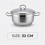 Stainless Steel Bonera Masterchef Single Pot 32 Cm MS Department Store Oman