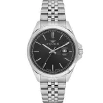 Ferro Women's Classic Stainless Steel Analog Watch with Black Dial & Date Display MS Department Store Oman
