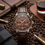 Homies Brown Leather Multifunction Watch MS Department Store Oman