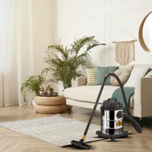 25L Wet & Dry Drum Vacuum Cleaner - Silver MS Department Store Oman