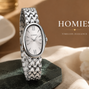 Homies Women’S Oval Case Heart-Link Watch MS Department Store Oman