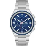 Ferro Men's Stainless Steel Multi-Function Analog Watch - Blue Dial & Silver Strap MS Department Store Oman