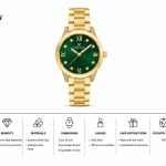 Daniel Klein Women'S Gold-Tone Stainless Steel Watch With Emerald Green Dial & Crystal Accents MS Department Store Oman