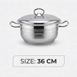 Stainless Steel Bonera Masterchef Single Pot 36 Cm MS Department Store Oman