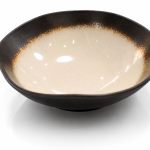 Modern Two-Tone Crackle Glaze Ceramic Bowl MS Department Store Oman