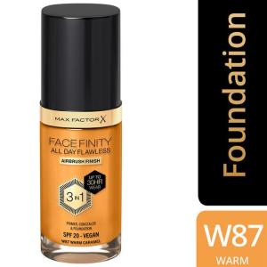 Maxfactor FF Ad Foundation Rg Facefinity  W87 -(Warm Caramel) MS Department Store Oman