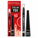 Rimmel London Exaggerate Liquid Eyeliner & ScandalEyes Waterproof Mascara Makeup Gift Set
