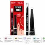 Rimmel London Exaggerate Liquid Eyeliner & ScandalEyes Waterproof Mascara Makeup Gift Set