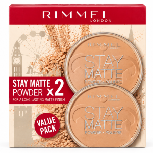Rimmel London Stay Matte Pressed Powder 005 Silky Beige Makeup Set