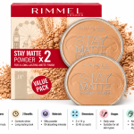 Rimmel London Stay Matte Pressed Powder 005 Silky Beige Makeup Set