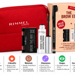Rimmel London The Brow Edit Eyebrow Makeup Gift Set with Pouch