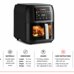 Air Fryer -LEDScrn w/ Window (8L;7Prgm;Blk)  MS Department Store Oman