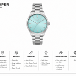 Lee Cooper Women'S Watches Analog Blue Dial With Silver Stainless Steel Band MS Department Store Oman