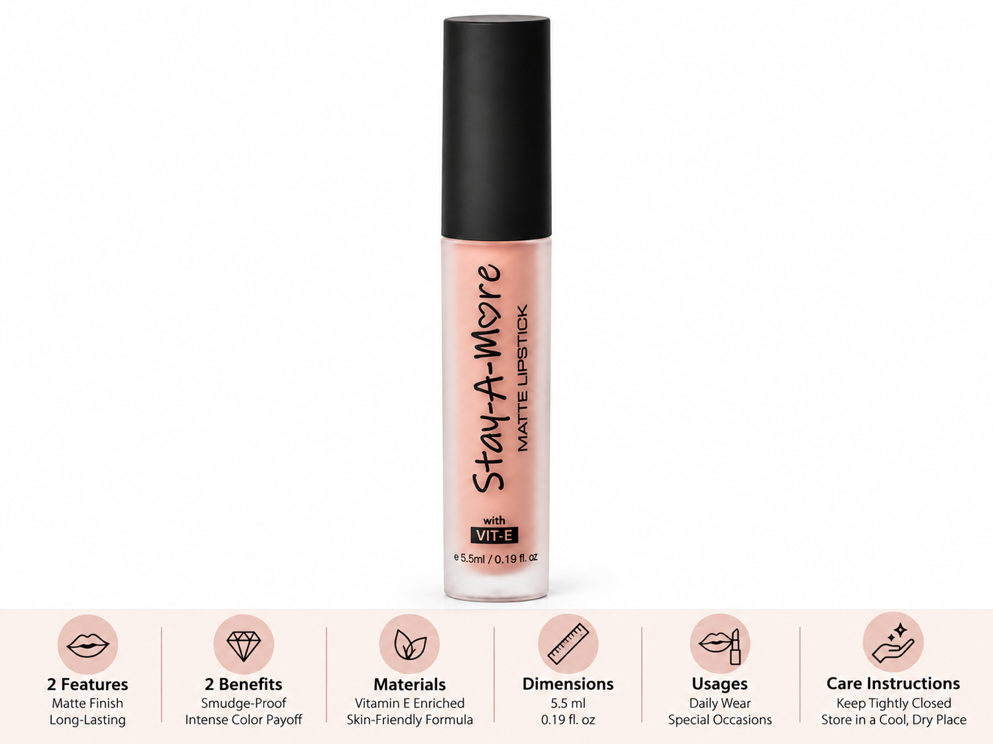Armaf Beaute Stay A More Lipstick - Nude Brown 04 MS Department Store Oman