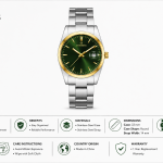 Homies Gold And Green Date Watch MS Department Store Oman