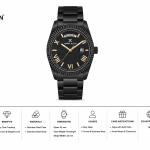 Daniel Klein Men'S Black Stainless Steel Analog Watch With Day & Date Display MS Department Store Oman