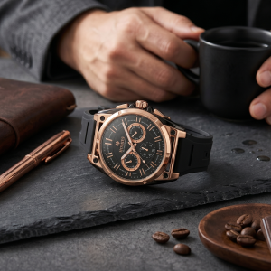 Homies Rose Gold And Black Multifunction Sport Watch MS Department Store Oman